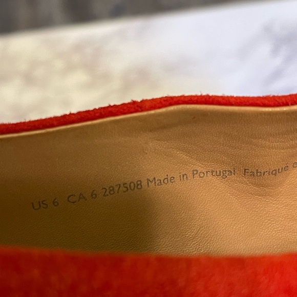 COS Dark Orange Suede Block Heel Round Toe Pumps 6 - Picture 10 of 13